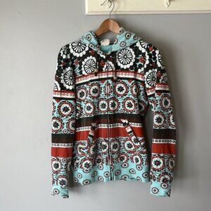 Vintage Y2K O’Neill Full-Zip Sweater – Cotton Blend, Wooden Bead Detail
